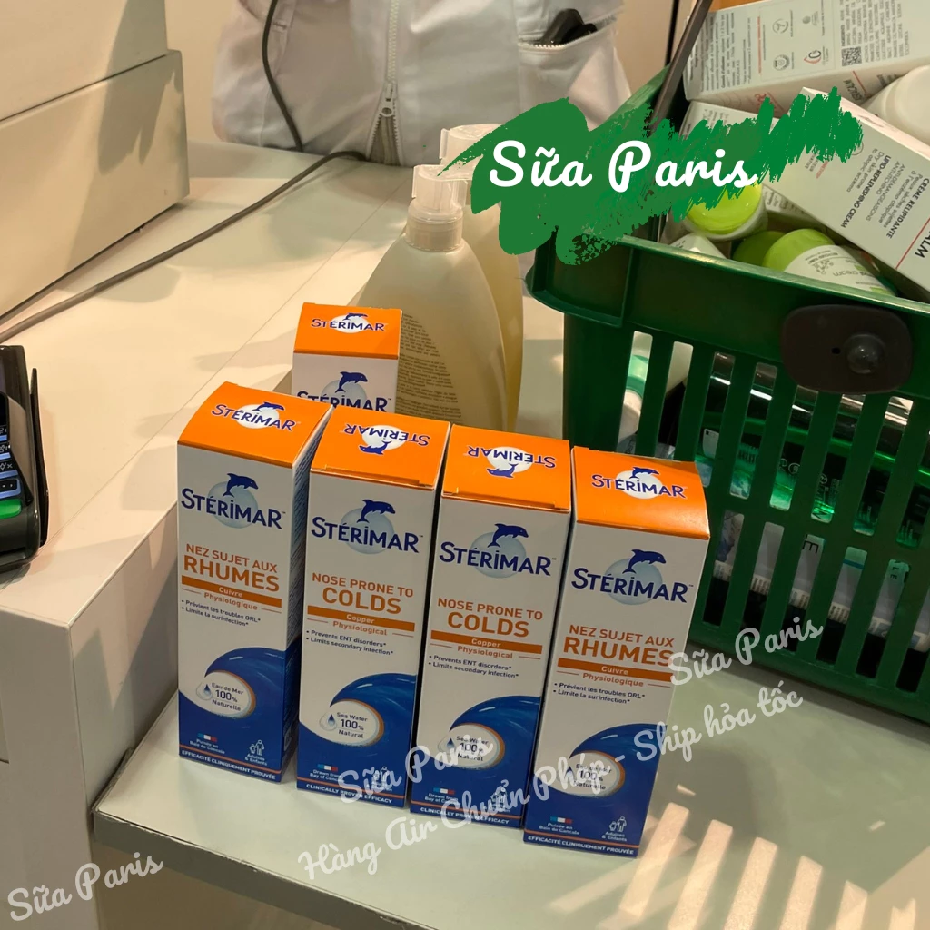 Xịt mũi Sterimar nose prone to colds 100ml của Pháp giúp làm sạch mũi và các tác nhân gây cúm_Sữa Paris Aderma