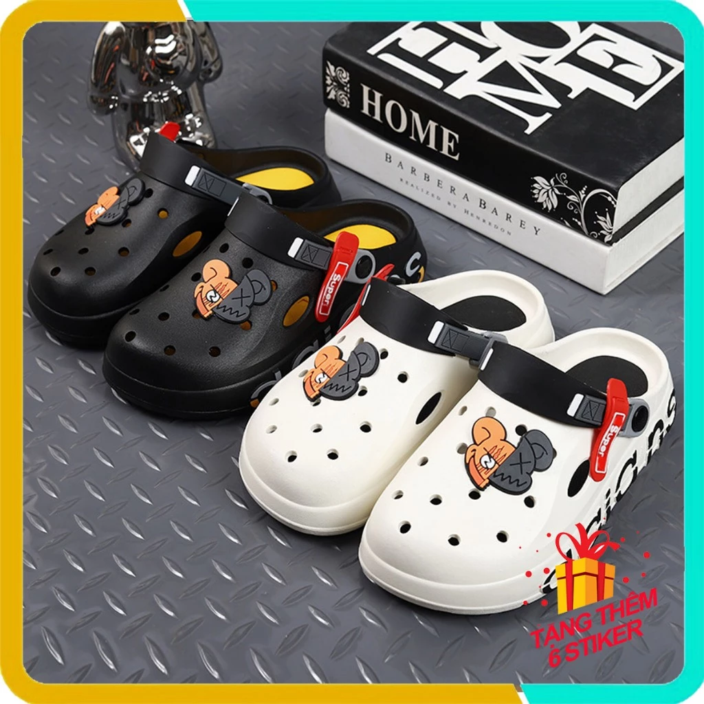 Dép Sục Cross DAIANS, Mẫu Mới Phong Cách Hàn Quốc, Chống Trơn Trượt, Tặng Kèm Bộ Sticker Dễ Thương