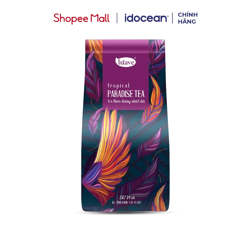 Trà Túi Lọc Thiên Đường Nhiệt Đới Lúave (Tropical Paradise Tea), hương trái cây tổng hợp - 25g x 24 túi