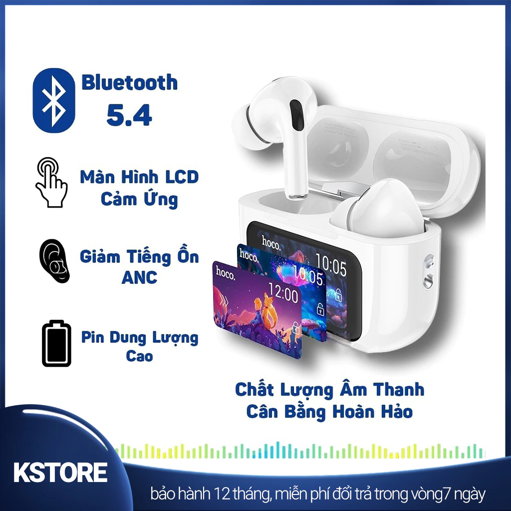 Tai Nghe Bluetooth A9 Pro ANC/ENC Cao Cấp Không Dây Giảm Tiếng Ồn Màn hình Cảm Ứng