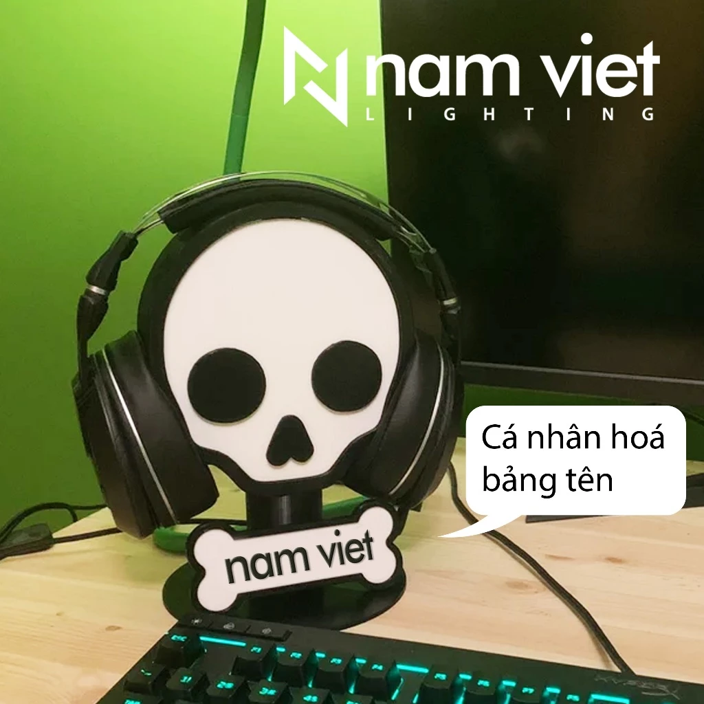 Giá Treo Tai Nghe 🔥COOL SKULL🔥 Thiết Kế Theo Yêu Cầu _ Phù Hợp Trang Trí Bàn Làm Việc và Quà Tặng Game Thủ