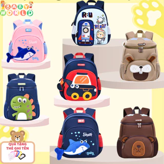 (Mẫu đẹp) Balo khủng long-máy xúc-baby shark Cho Bé Trai Bé Gái Mầm Non Mẫu Giáo 1-5 tuổi chất liệu cao cấp-dễ thương