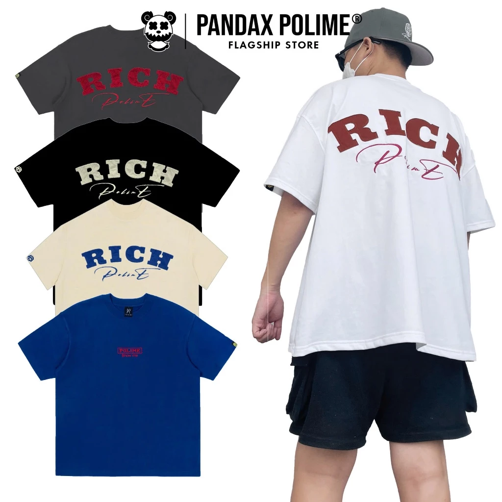 Áo thun boxy local brand 280gsm form ngắn tay lỡ cotton 2 chiều cặp đôi chữ thêu px pandaxvn polime