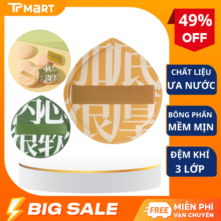 Combo Mút Tán Kem Nền Mút Tán Phấn Trang điểm Big Size Mềm Mịn Đàn Hồi Bigsize