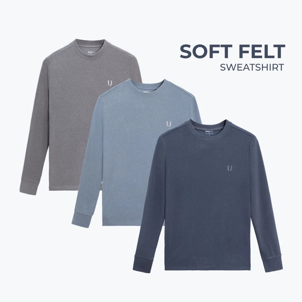 Áo Nỉ Sweatshirt nam Urban chất nỉ mềm mịn dày dặn, áo giữ nhiệt tốt co giãn nhẹ mặc phom dáng basic thoải mái NO.2214