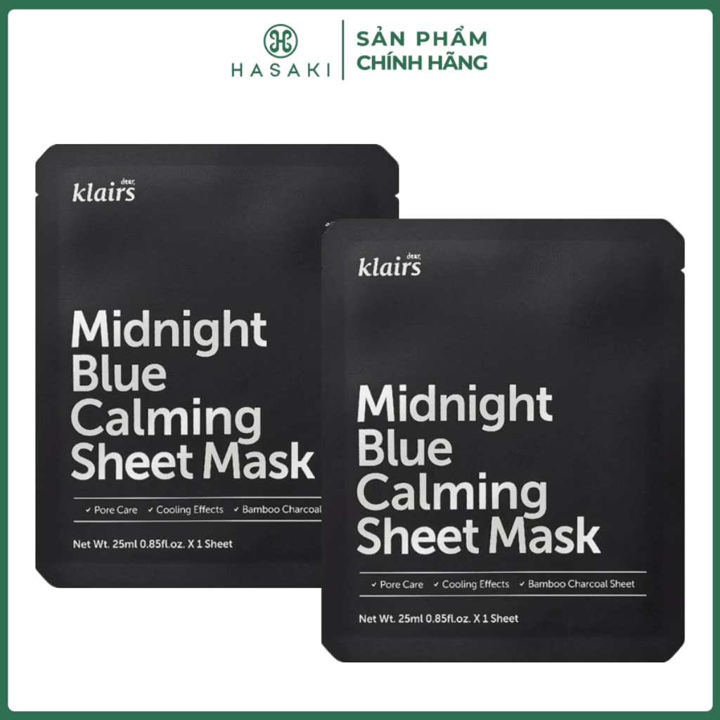 [QUÀ TẶNG KHÔNG BÁN] COMBO 2 Mặt Nạ Klairs Làm Sạch & Dịu Mát Da 25ml Hasaki Sản Phẩm Chính Hãng