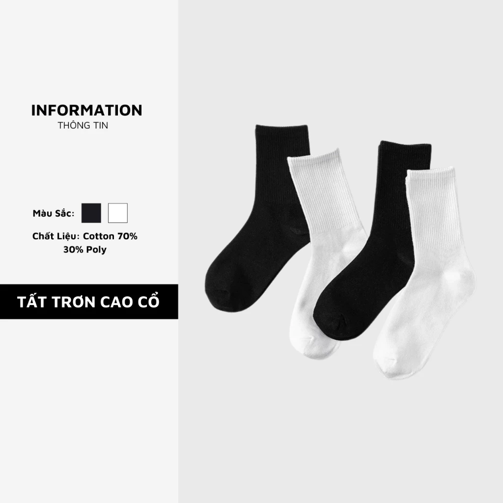 Tất cổ cao đen, trắng ARMCEO Hàn Quốc thương hiệu