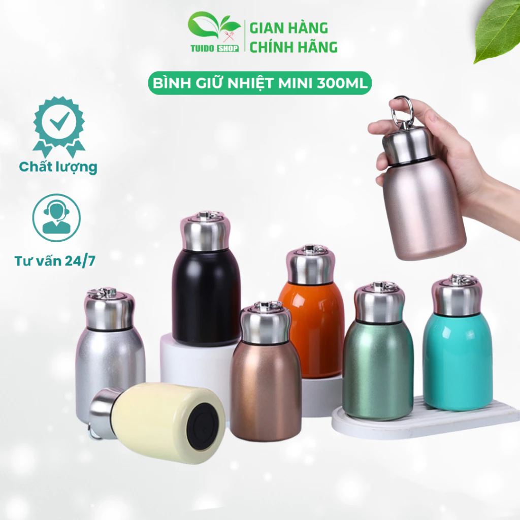 Bình Giữ Nhiệt mini TUIDO SHOP Bình Giữ Nhiệt Cafe 300ML, iNOX SUS 316, Giữ Nóng Lạnh đến 12h.