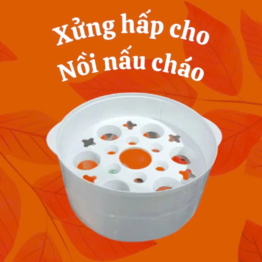 Xửng hấp cho nồi nấu cháo chậm, vỉ hấp nhựa sử dụng cho nhiều loại nồi nấu cháo cho bé trên thị trường.