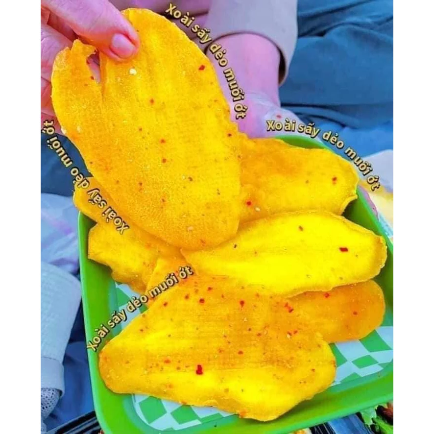 400gr Xoài Sấy Dẻo Tẩm Muối Ớt Nguyên Miếng Hàng Xuất Khẩu