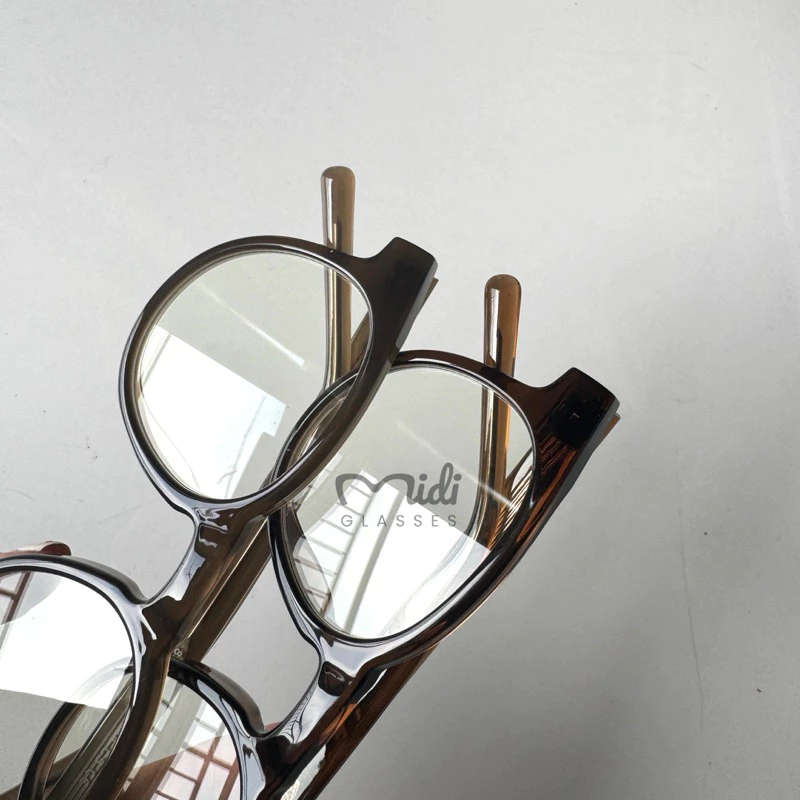 Kính tròn cốt kim loại unisex form hơi nhỏ - Kính Opal - Opal Glasses (8624)