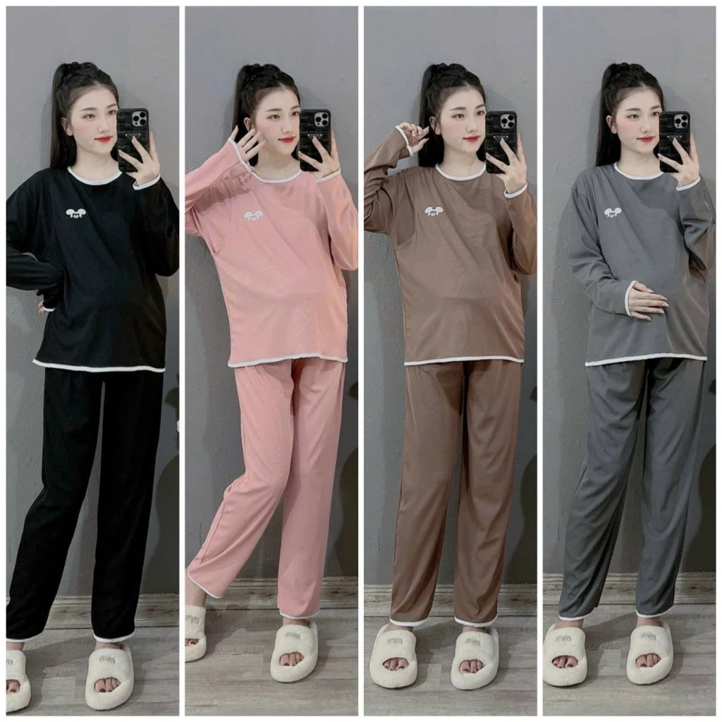 (Đủ size đến 100kg)Bộ đồ bầu và sau sinh bigsize chất tăm hàn