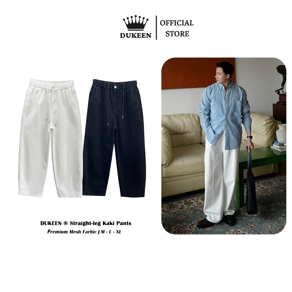 Quần Kaki Dáng Suông Unisex Nam Nữ Local Brand Cạp Chun Có Dây Rút Chỉnh Eo QD062