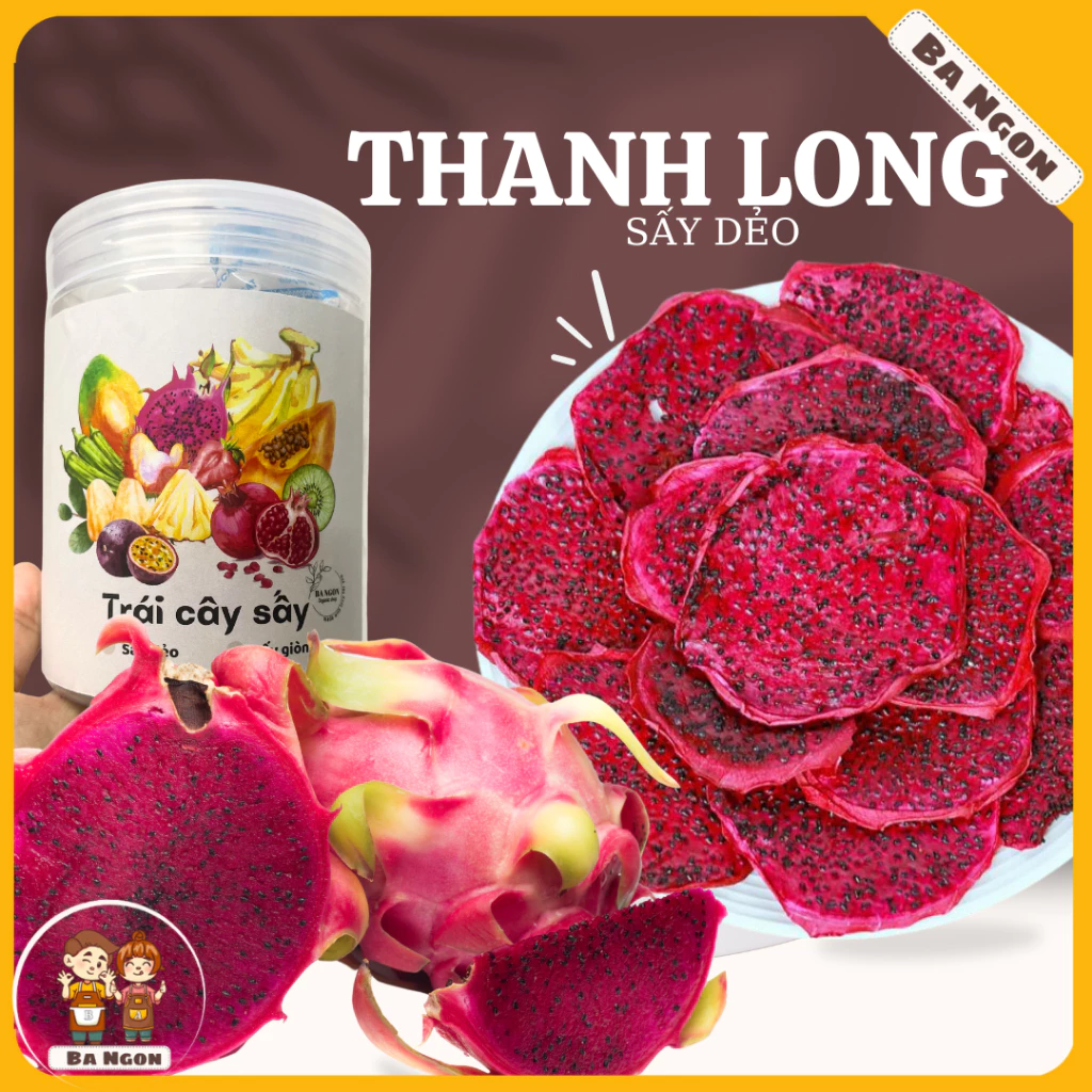 Thanh long đỏ sấy dẻo - dẻo ngọt tự nhiên, không đường