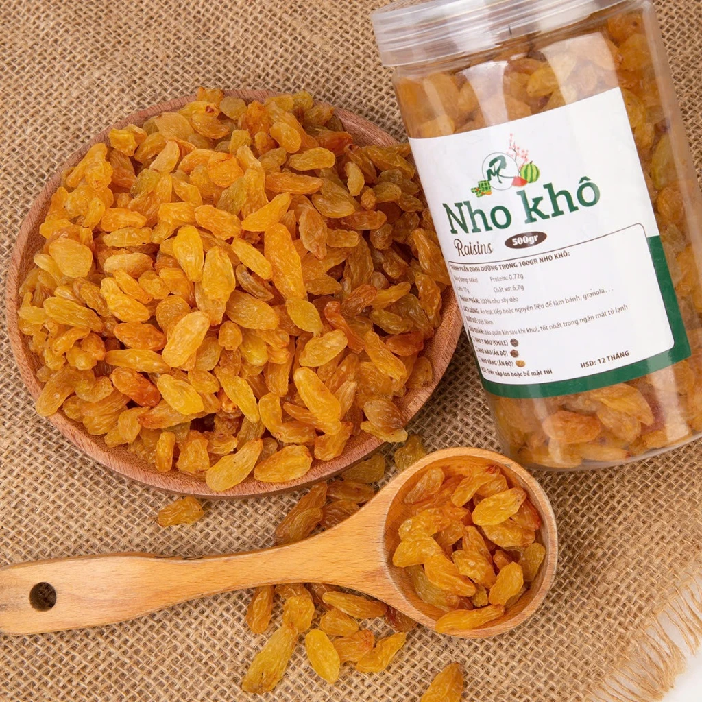 500GRAM NHO VÀNG SẤY NHẬP KHẨU (Khách lưu ý nho có mùi nồng)