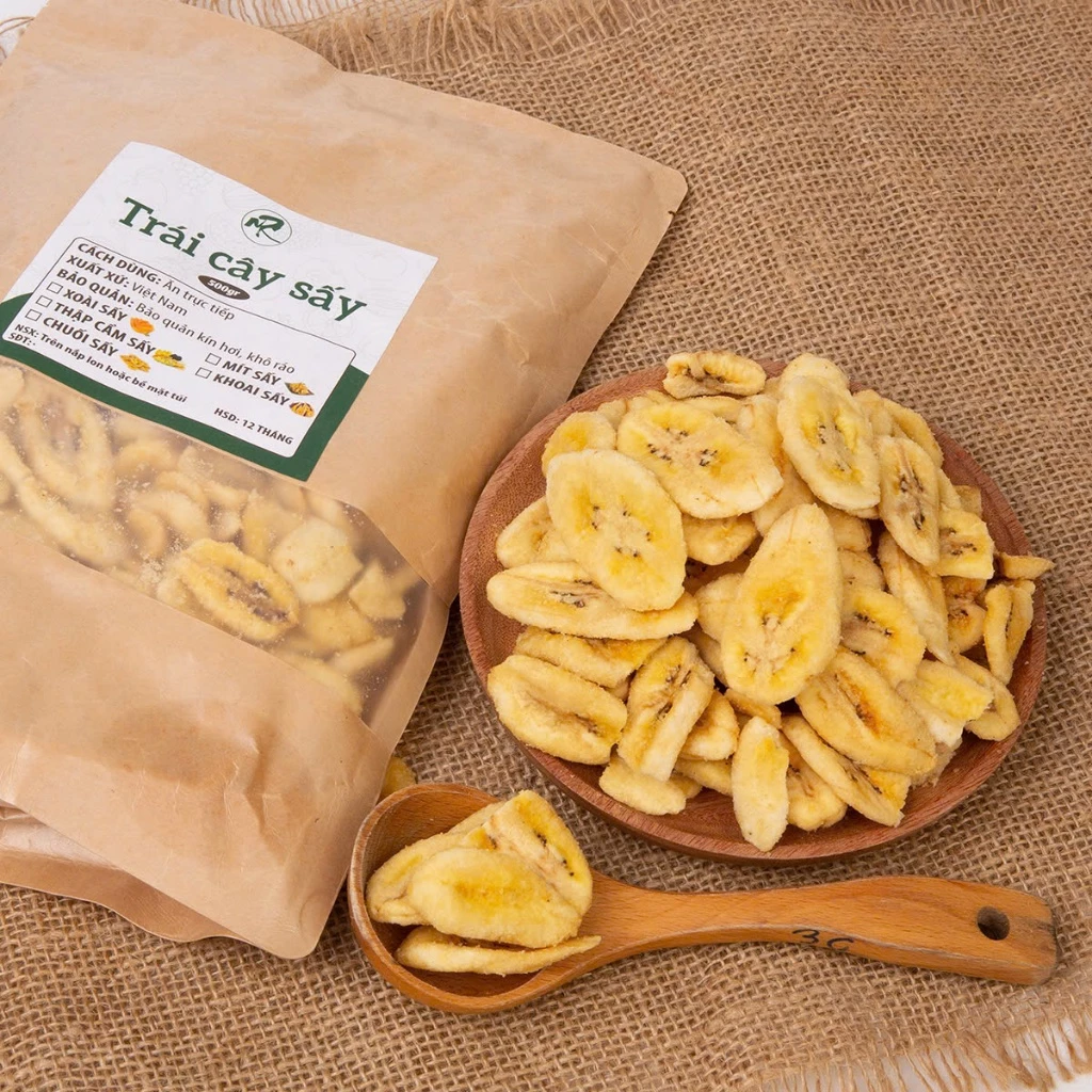 500Gr Chuối sấy giòn. Có hồ sơ công bố, xuất hóa đơn công ty đầy đủ