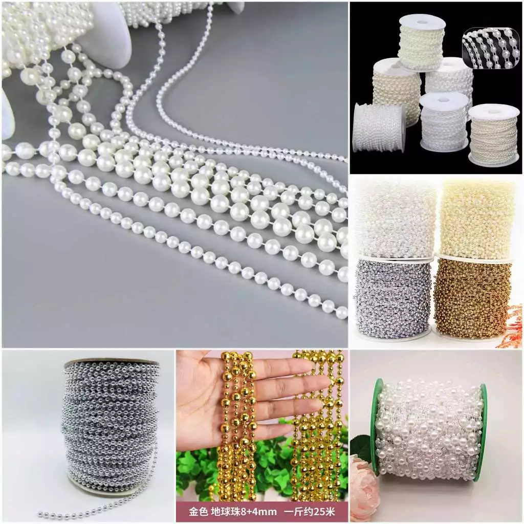 (nhiều mẫu) Dây hạt trai liền nhiều size, Nguyên liệu làm trang sức cổ trang, Nguyên liệu diy