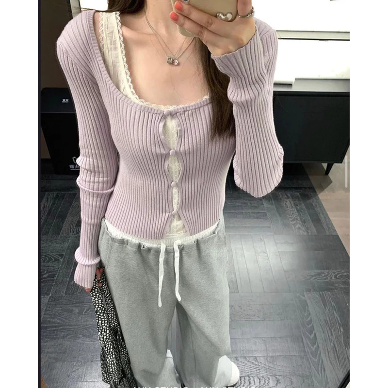 [Order-2103] Áo brandy ren hai lớp style cá tính, gợi cảm chất thun gân dày dặn form dáng ôm body