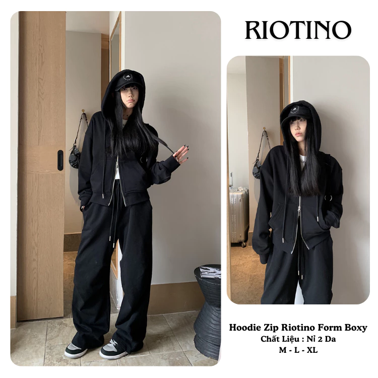 Set Hoodie Zip Nam Nữ Form Boxy Nỉ 2 Da Unisex, Khóa Kéo 2 Chiều, Mũ siêu to 2 Lớp Phong Cách Hàn Quốc Mùa Thu Đông A009