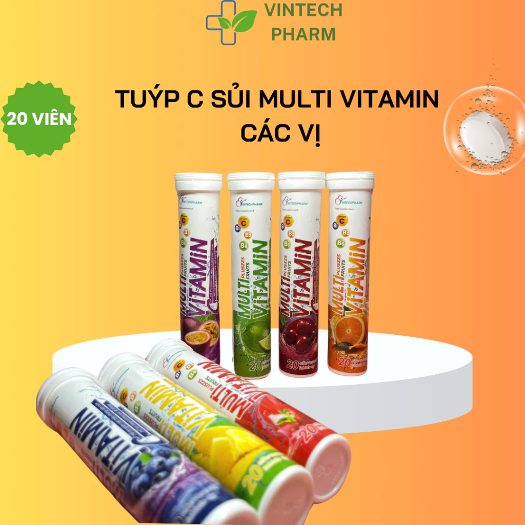 Viên Sủi MultiVitamin Bổ Sung vitamin và khoáng chất - Tuýp 20 Viên