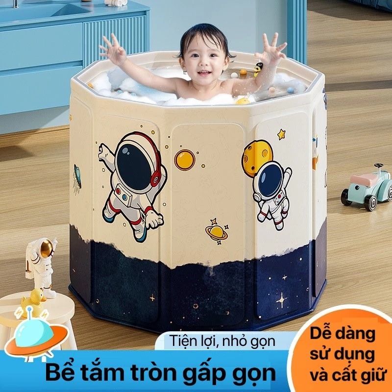 Bồn Tắm Gấp Gọn Kích thước 70*60cm, Bể Bơi Chất Liệu Nhựa Dẻo PCV Thành Bể CaoAn Toàn Chắc Chắn