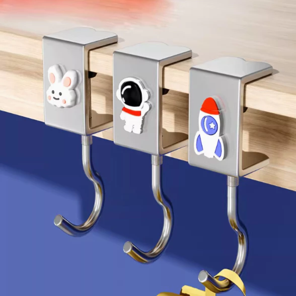 Móc Treo Chìa Khoá Túi Xách Treo Đồ Cạnh Bàn Có Thể Xoay Điều Chỉnh Tháo Lắp Dễ Dàng Hình Dễ Thương Kim Loại Cứng Cáp
