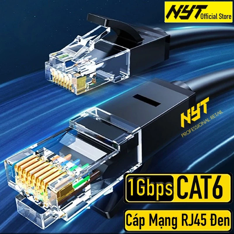 Dây Mạng Đúc Sẵn Cat6 Dây tròn UTP Hỗ trợ tốc độ 1000Mbps NYT