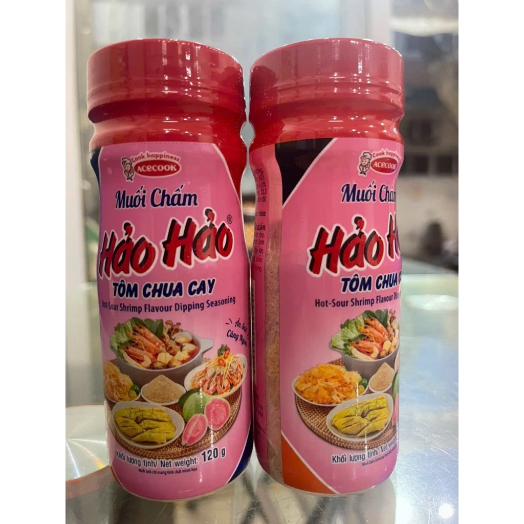 Combo Muối chấm Hảo Hảo Tôm Chua Cay 120gr ( BAO BÌ MỚI) combo 2 hộp (2 hộp)