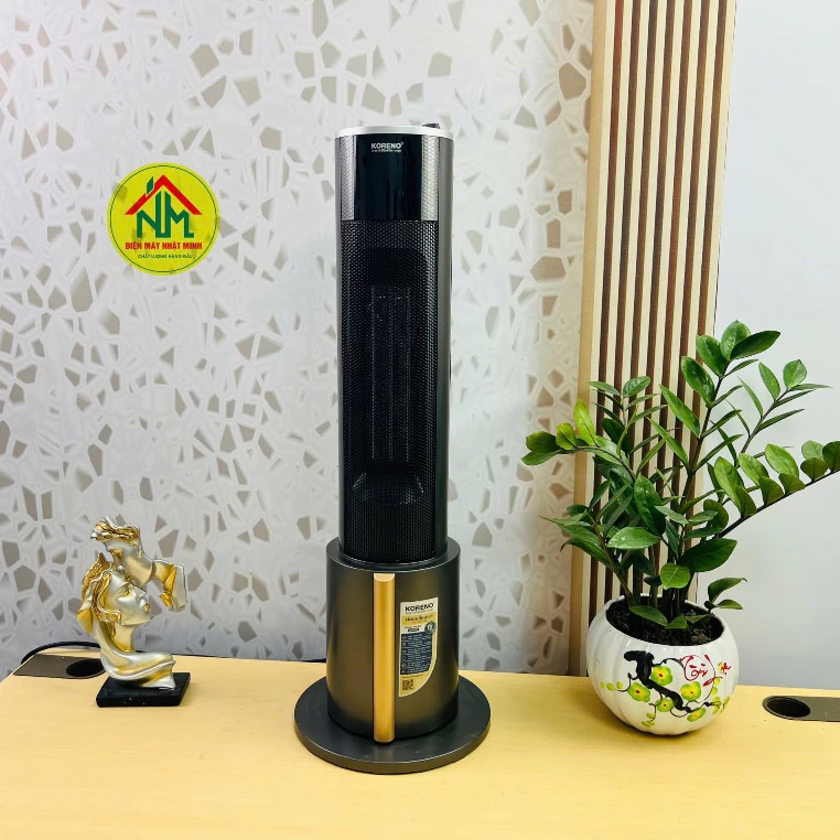 Máy sưởi gốm phun sương tạo ẩm không khô da KORENO, không đốt oxi tự ngắt tiết kiệm điện,BH 12 tháng