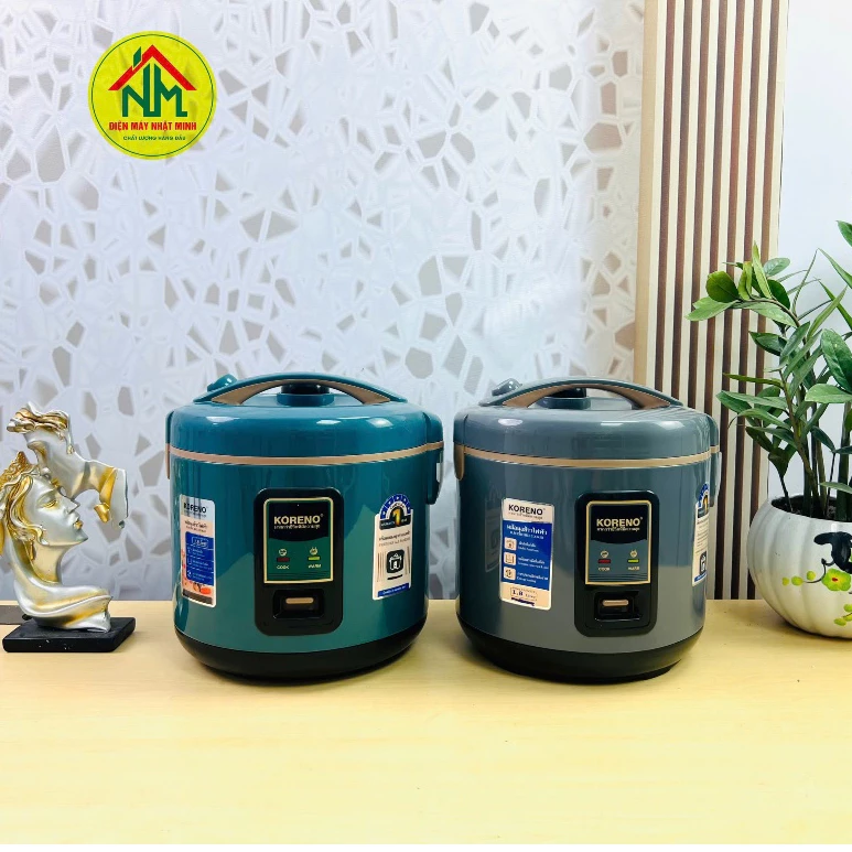 Nồi cơm điện 1,8L Koreno, KN 616, cs 700w chống dính creamic, lòng siêu dầy, chính hãng bảo hành 12 tháng