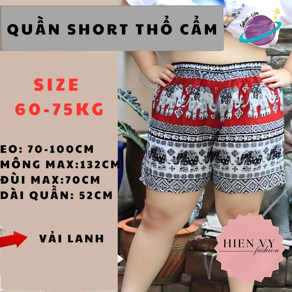 (SIZE 60-75KG) Quần short nam nữ mặc nhà, đi biển , vải lanh mềm mịn, mát mẻ