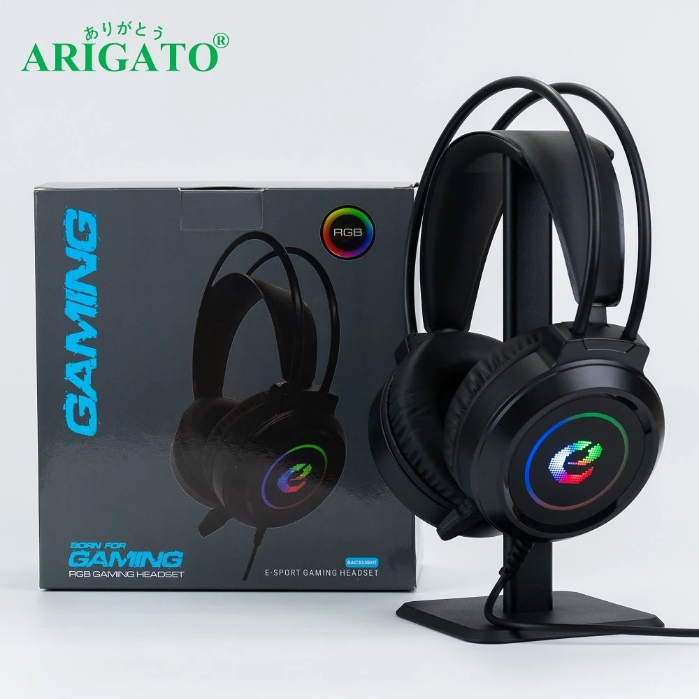 Tai nghe chụp tai Gaming | Tai nghe chữ E Led RGB | Jack cắm USB âm thanh 7.1 | BH 12 tháng