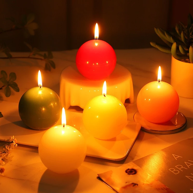 Nến Thơm Hình Tròn CANDLE CLASSIC, Nến Decor Phong Cách Hiện Đại Không Tạo Khói