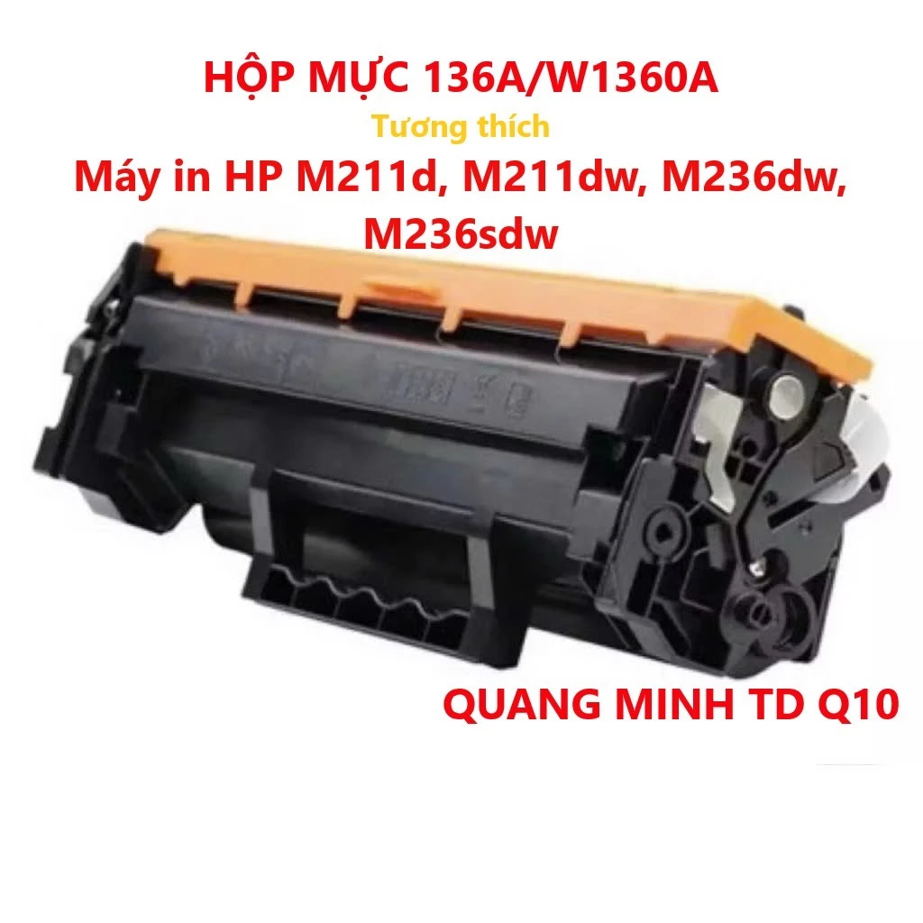 Hộp mực 136A / W1360A/ W1360X - ĐÃ CÓ CHIP - dùng cho máy in HP M211d, M211dw, M236dw M236sdw