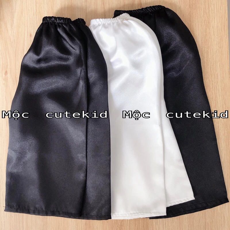 (7-35kg) QUẦN LẺ chất lụa màu trắng, màu đen mặc áo dài, mặc bà ba cho bé
