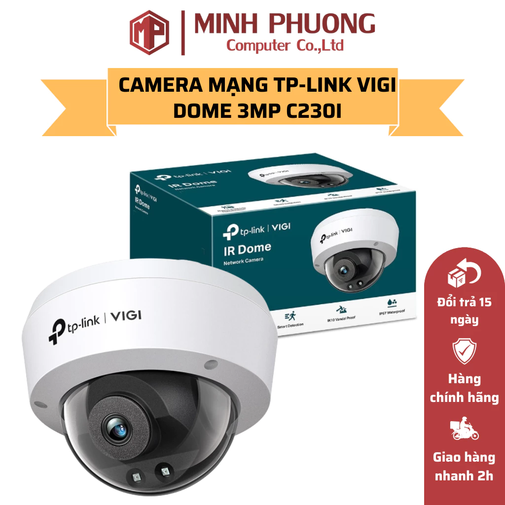 Camera IP Dome hồng ngoại 3.0 Megapixel TP-LINK VIGI C230I (2.8mm)