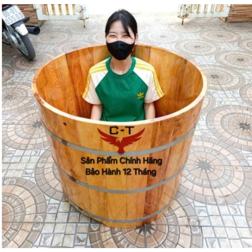 Bồn tắm gỗ pơ mu Lào Cai ⚡KHÔNG MỐC ĐEN⚡bồn tắm cao cấp,bền bỉ,thùng tắm gỗ spa,bồn tắm khách sạn,chậu tắm,thùng tắm