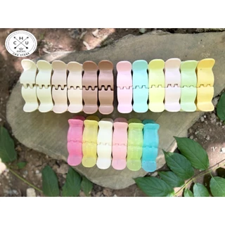SET 12 Kẹp Tóc Càng Cua 3 Răng Bầu 5 Răng Bầu Hàn Quốc, Cặp Tóc Búi Tóc Càng Cua Dẻo Không Gãy