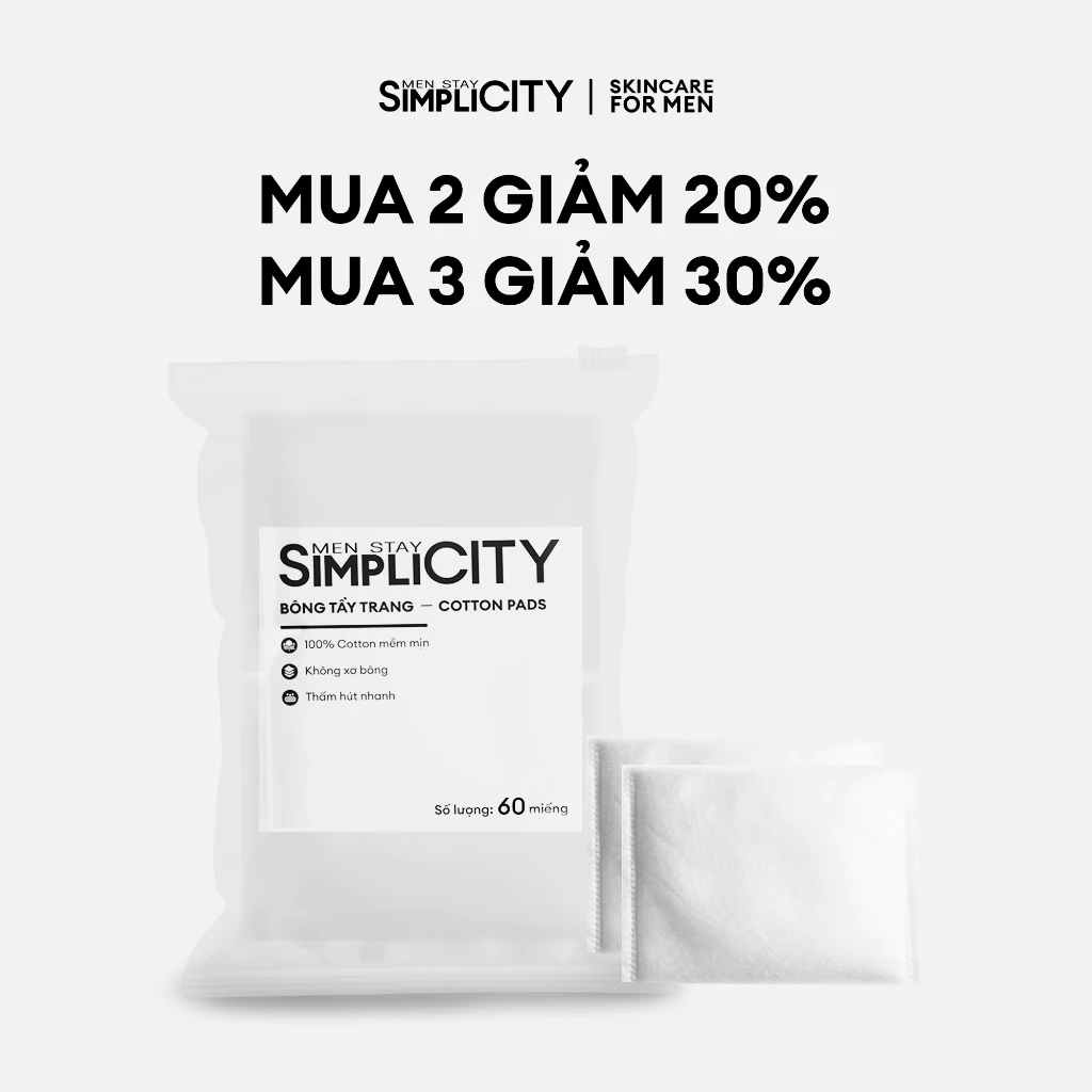 Bông tẩy trang 100% Cotton Men Stay Simplicity