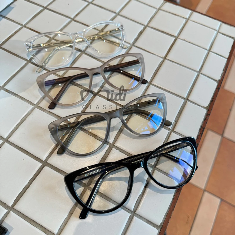 KÍNH MẮT MÈO Midiglasses càng lo xo gọng cốt kim loại (8013)