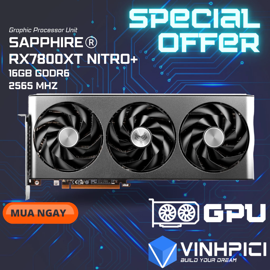 Ảnh sản phẩm: Radeon RX 7800 XT 16GB