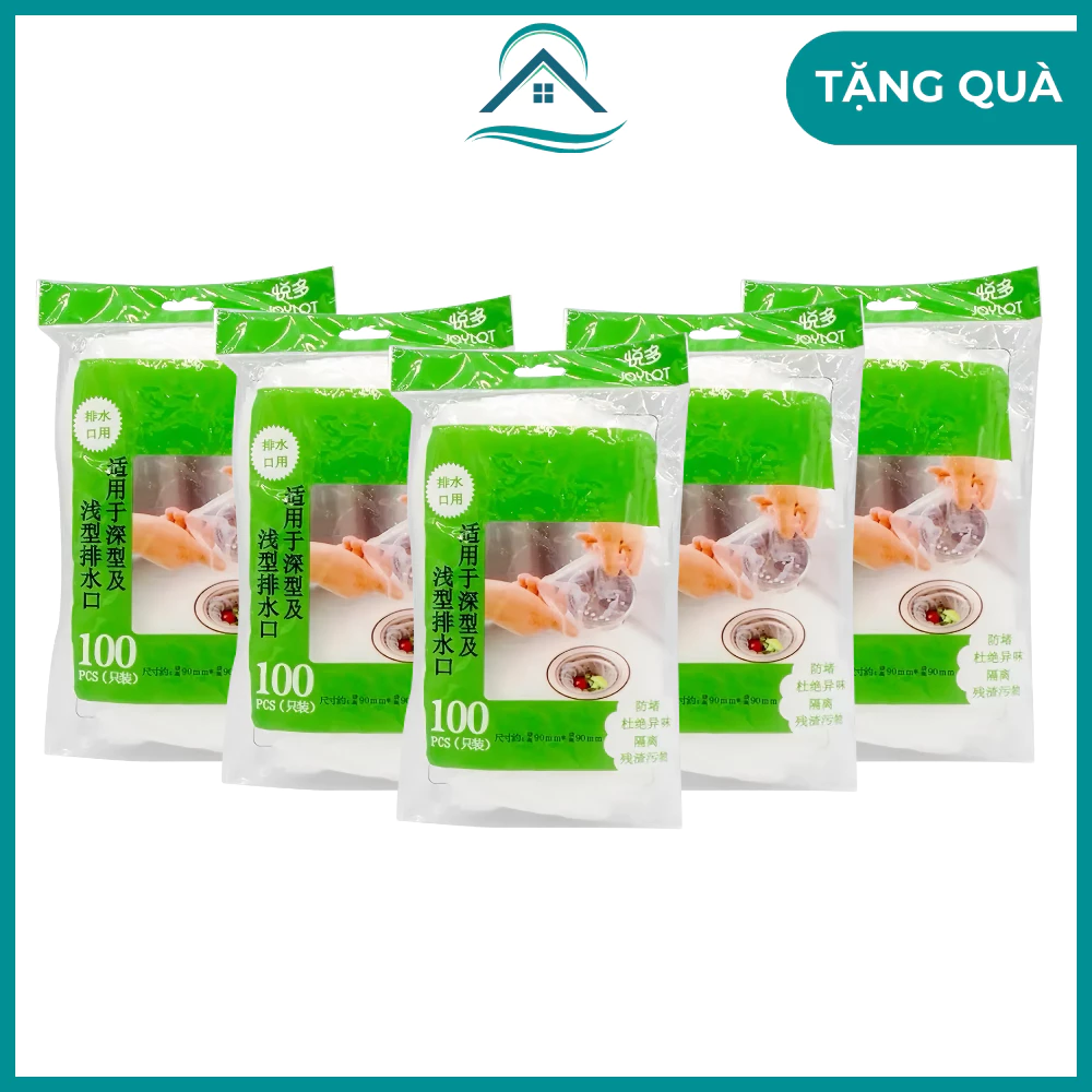 Túi lọc rác bồn rửa chén, túi lưới lọc rác bồn rửa bát, bọc đựng rác lọc bồn rửa chén bịch 100 túi