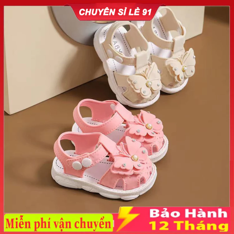 DÉP EM BÉ GIÀY SANDAL TẬP ĐI ĐẾ MỀM CAO SU DẺO CHỐNG TRƯỢT CHO BÉ 0-3 tuổi