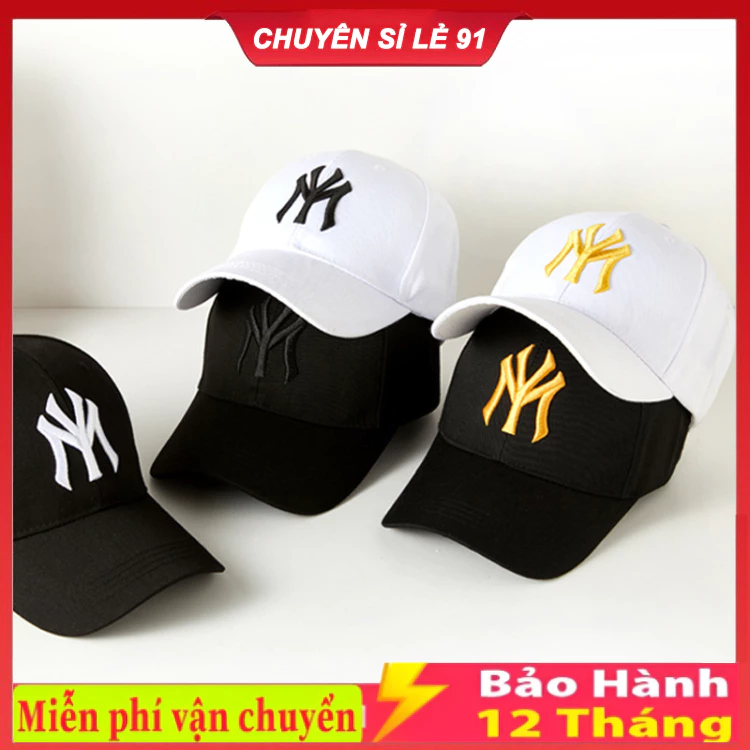 Mũ lưỡi trai, Nón kết thêu NY rẻ đẹp phù hợp nam nữ