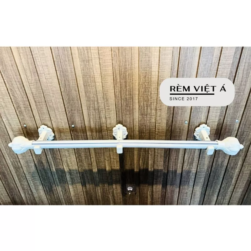 Combo Thanh Treo Rèm Chuyên Dụng, Size từ 2M - 4M + Set Phụ Kiện 6 chi tiết ( Tặng kèm ốc vít)