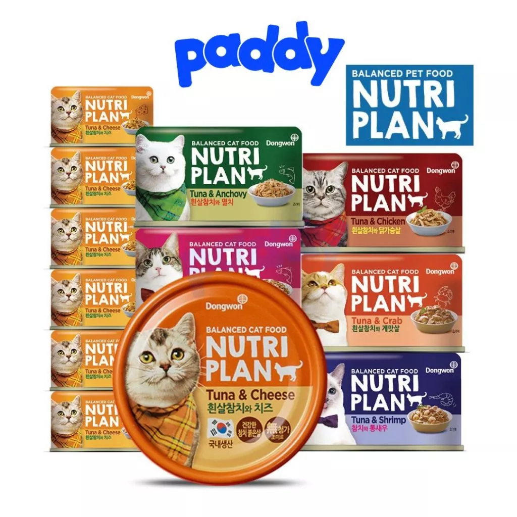 [Mã PET20K giảm 20K đơn 250K] Pate Cho Mèo Nutri Plan Lon 160g (Hàn Quốc)