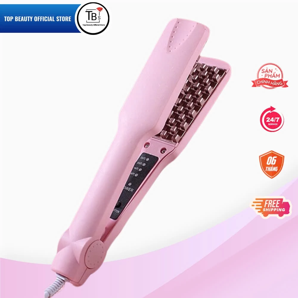 Máy Bấm Dập Phồng Chân Tóc Răng Vuông 4 Mức Nhiệt TOP BEAUTY  Bảo hành 6 tháng.