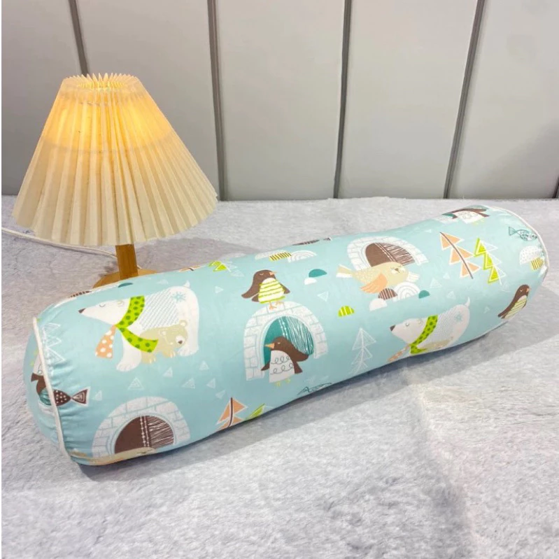 Gối ôm cho bé trai , bé gái chất liệu cotton 100% mát mềm mịn thấm hút tốt có khoá kéo tiện dụng ruột bông gòn trắng