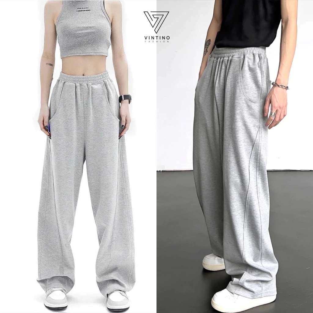 Quần Dài sọc gân  Form Rộng Unisex Nam Nữ Local Brand Đứng Form Co Giãn Tốt Mặc Được 4 Mùa thu đông