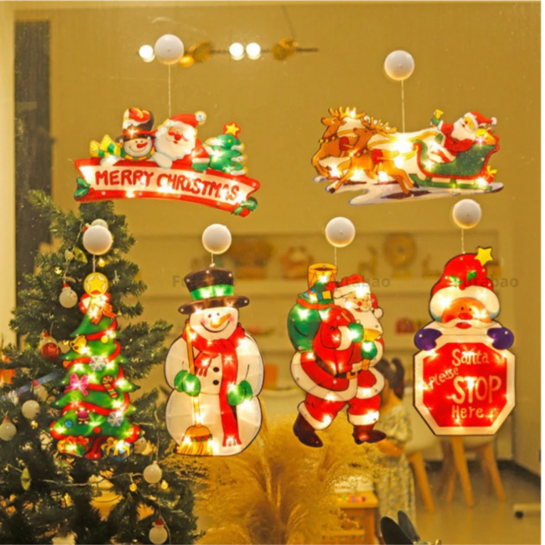 Đèn LED Trang Trí Giáng Sinh SIEGIS Hình Ông Già Noel Người Tuyết Tuần Lộc - Đèn Led Trang Trí Cây Thông Đón Giáng Sinh